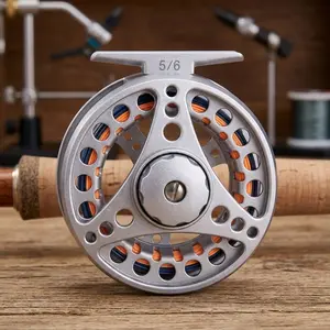 Precision Cnc Machined Fly Fishing Reel: Lightweight Aluminum Casting, Magnetic & Centrifugal Dual Brake System. Saltwater & Freshwater Ready for Ice Fishing and Streams. Two Sizes Available.