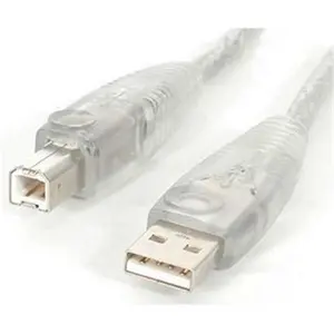 Startech USB 2.0 Cable 10ft 1 x Type A 1 x Type B Cable Transparent