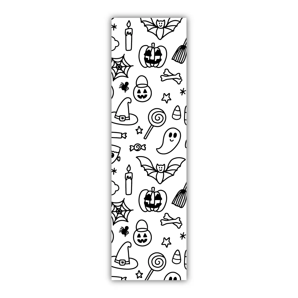 Halloween Pattern Coloring Bookmark Halloween Pattern Coloring Bookmark