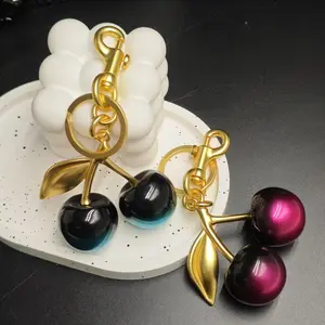 {Keychain}Personalized Gradient Cherry Keychain - Exquisite Cherry Women's Bag Pendant