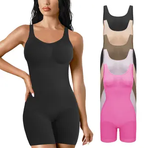 Women's Tummy Control Bodysuit Shapewear with 360° Compression Comfortable Nylon Fabric for All Seasons Minimalist Design Invisible Seamless Technology