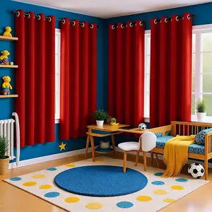 Piece Blackout Partition Curtain, Creates Dark Space, Heat Insulation & Noise Reduction, Energy Saving, Metal Grommets, Decorative Divider for Balcony, Bedroom & Living Room