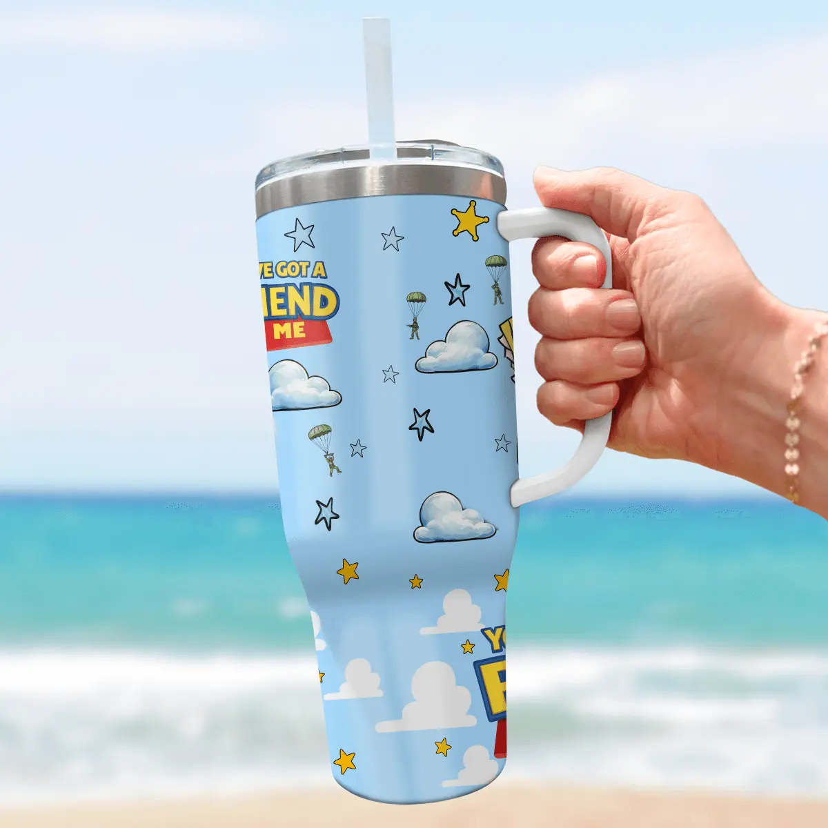 You've Got a Friend in Me 40oz Stainless Steel Tumbler with Handle & Straw