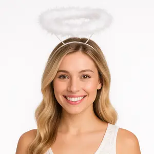 Marabou Angel Halo Headband - White