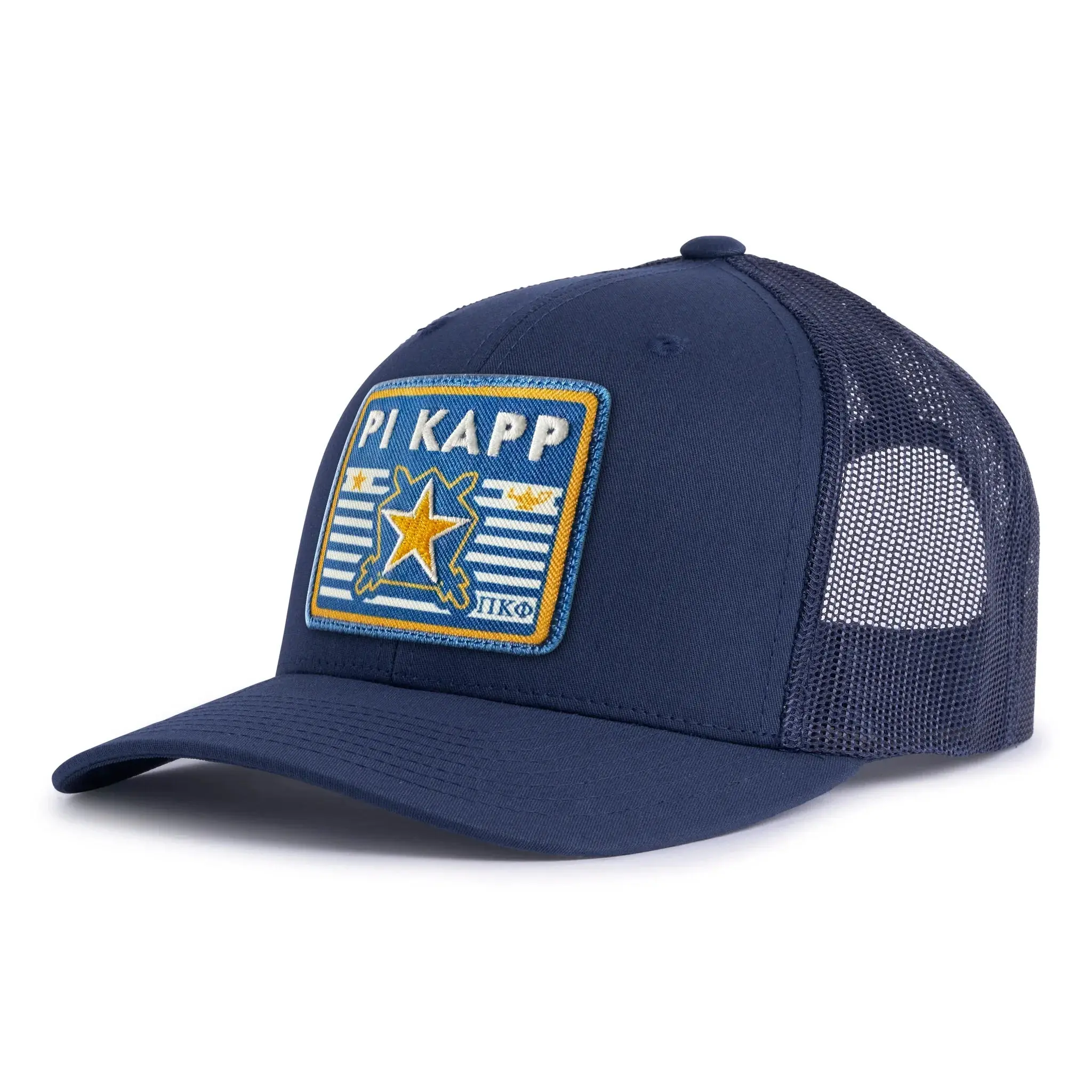 PI KAPPA PHI 6-Panel Curved Frat Hat Navy