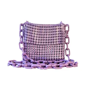 3D Printed Purse Silk Purple with Metallic Effect