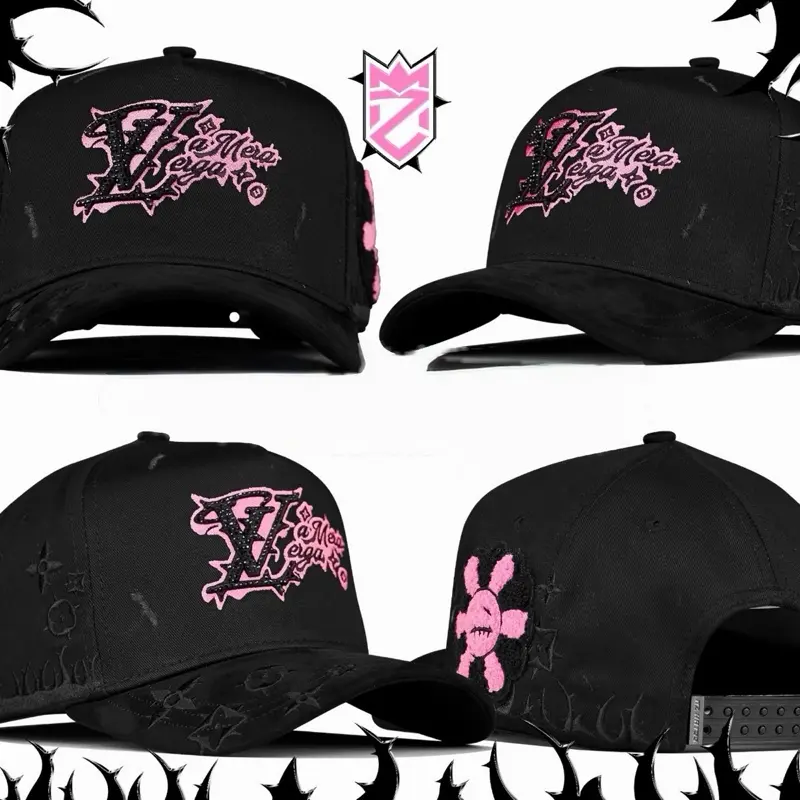 LA MERA VER* LV  MZ HATSS  SNAPBACK BLACK HAT