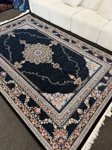 2026 Navy Luxury Traditional Persian Medallion Rug