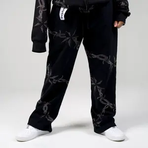 Barbwire Rhinestone Sweats