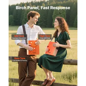 VEVOR Cajon Box Drum Wood Percussion Instrument with Guitar Strings Travel Bag Strap