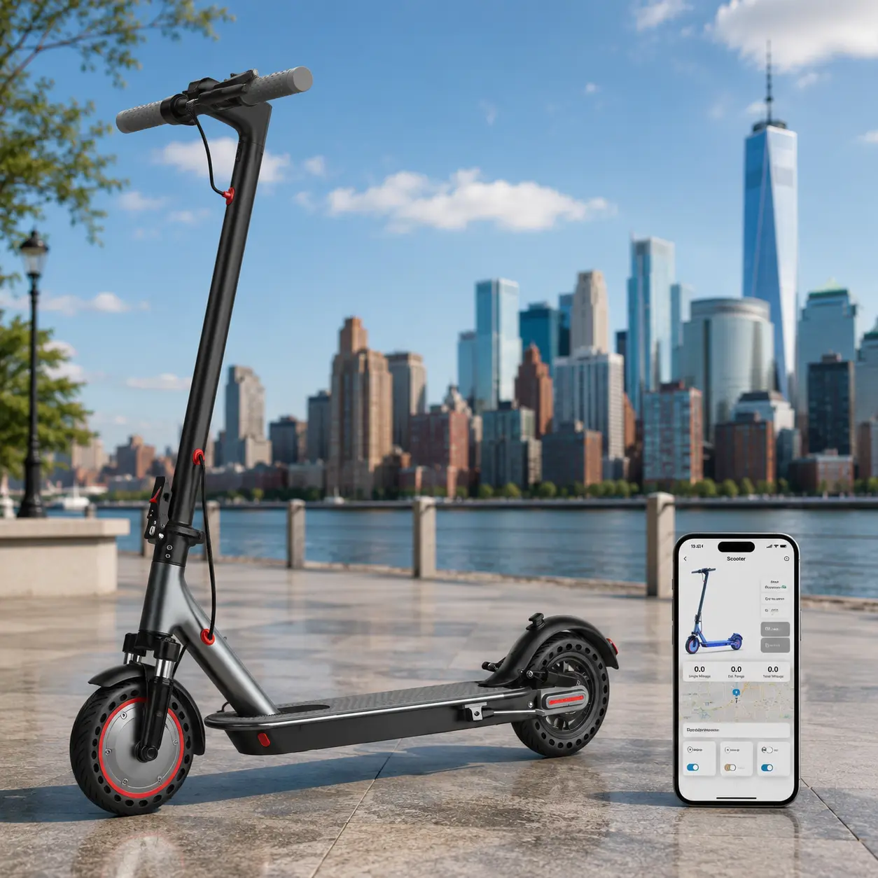 500W Foldable Electric Scooter for Adults, 19MPH Max Speed, 22 Mile Range, 36V 10.5Ah Battery, Dual Shock Absorption, EABS & Drum Dual Brakes, Smart LCD with 4 Speed Modes, Auto LED Headlight & Taillight, Lightweight Commuter E-Scooter
