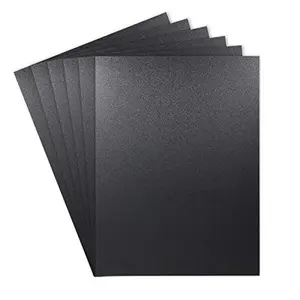 Black ABS Plastic Sheet 12" x 16" x 0.06" 6 Pack, Flexible Than Plexiglass Sheet, Moldable Than  Sheet, DIY Materials for  Decor, Handcrafts (Matte & Textured Finish)