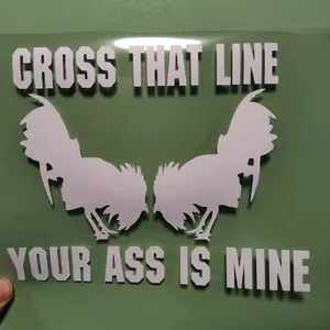 Gamefowl Decal for Cars and Trucks - Cross That Line