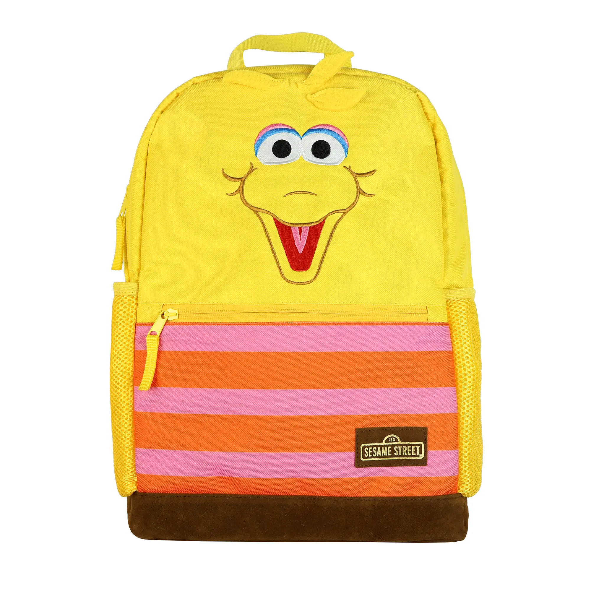 Sesame Street Backpack 16" Big Bird Character Bookbag with Adjustable Shoulder Straps