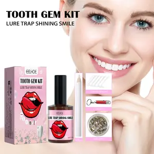 EELHOE DIY Tooth Gem Kit with UV Glue for Sparkling Smile – Easy Tooth Jewelry Adhesive Set for At-Home Use Oral Gel