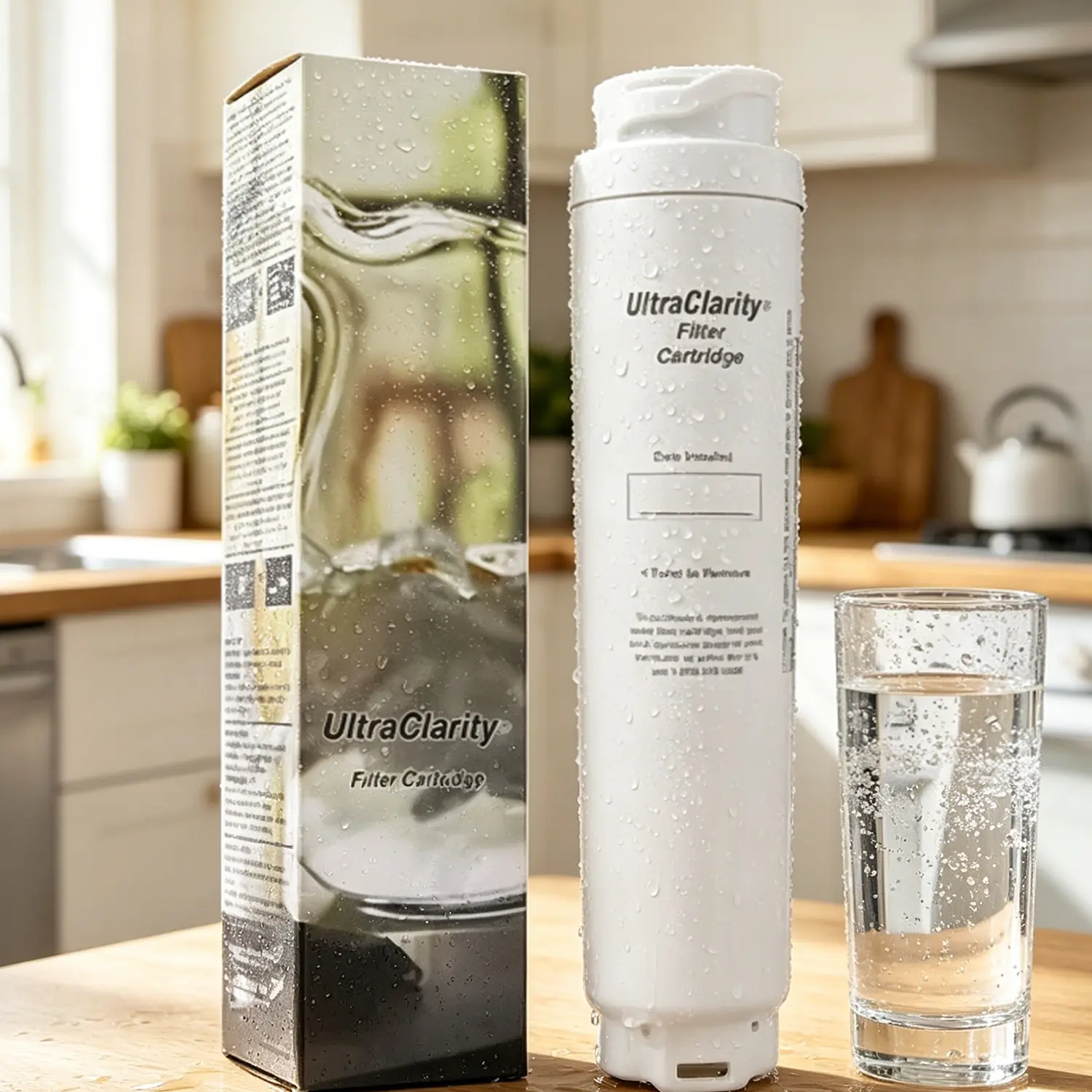Water Filter Replacement Cartridge (1 Pack) for Bosch Thermador Ultra-Clarity - 300 gal., Lead-Free, Coconut Shell, No Magnets - Fits 644845, REPLFLTR10, BORPLFTR10, 9000-077104, 9000194412, B26FT70SNS, B22CS80SNS (11034152)