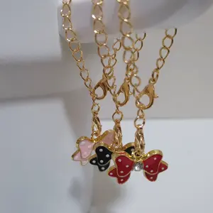 1/20pcs Cute Bow Rhinestone Charm Accessories For Stanley Cup, Alloy Keychain Chain Charm For Stanley Tumbler Cup Identification Handle Charms