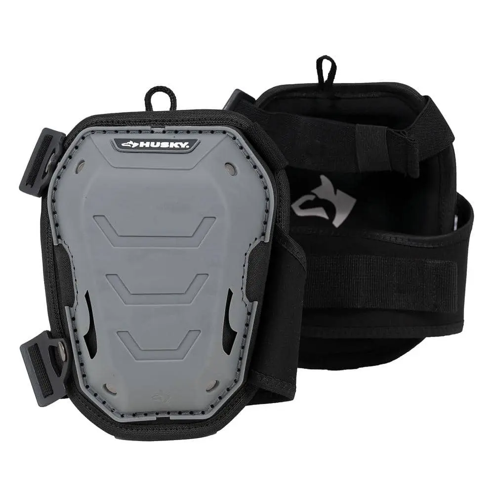Gray Foam Memory Foam Soft Cap Knee Pad with Adjustable Straps