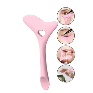 New Silicone Eyeliner Stencils Wing Tips Marscara Drawing Lipstick Wearing Aid Face Cream Mask Applicator Makeup Tool Resusable Durable Flawless Cosmetic