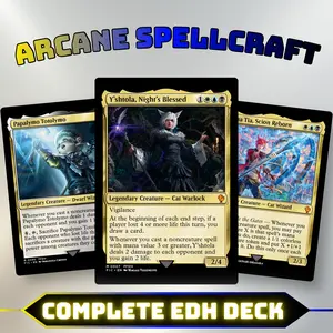 Arcane Spellcraft Commander Style Deck | 100 Cards + Tokens | Custom Proxy Cards