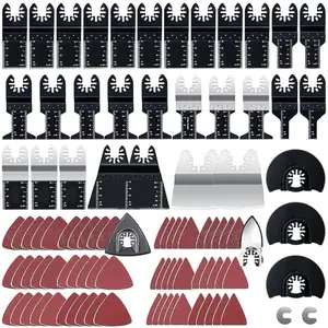 98 Piece Mix Multi Blade Set Multi Swing Saw Blade Tool Attachment electric tool oscillating  multitool tool accessory blades titanio side cutter multitool  blades
