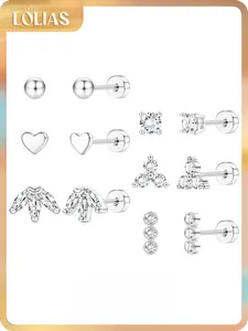 LOLIAS Dainty Hypoallergenic Flat Back Stud Earrings for Women Trendy | 14K Gold Filled Cartilage Earring Helix Conch Tragus Piercing Jewelry | Small Surgical Stainless Steel Earring Sets 20G, Studs Earrings