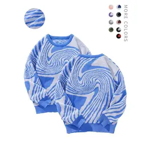 Unisex casual sweater with a round neckline and asymmetrical design, made from soft, high-quality fabric, featuring a fitted, medium thickness for autumn and winter wear.