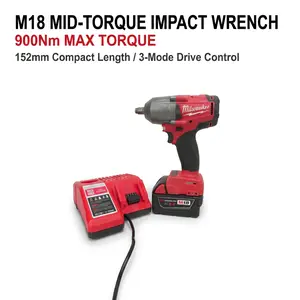 Milwaukee FMTIWF12 664 ft-lb (900 N·m) M18 18V Impact Wrench for Industrial Machinery Assembly job site tool power tool High Torque Tool