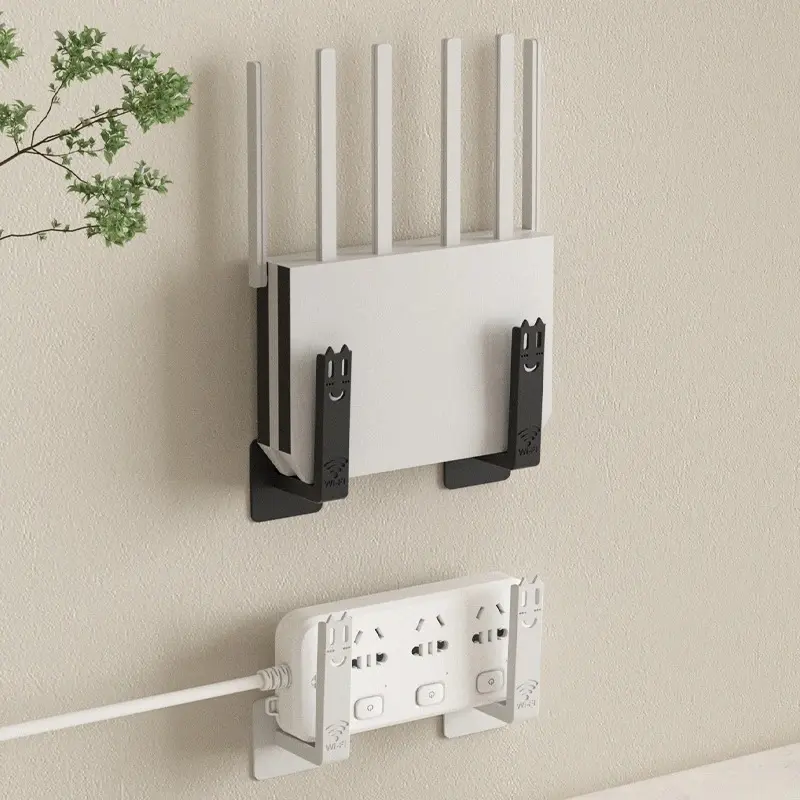 Router placement rack wifi wall TV wall mounted set-top box storage box punch-free bracket