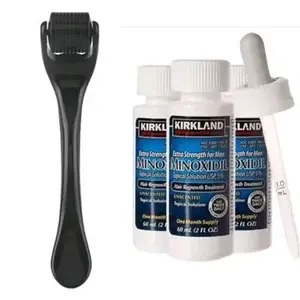 Kirkland’s 3 Month Hair Growth Supply with Derma Roller minoxidil for beard growth，Safe Formulas 3pcs