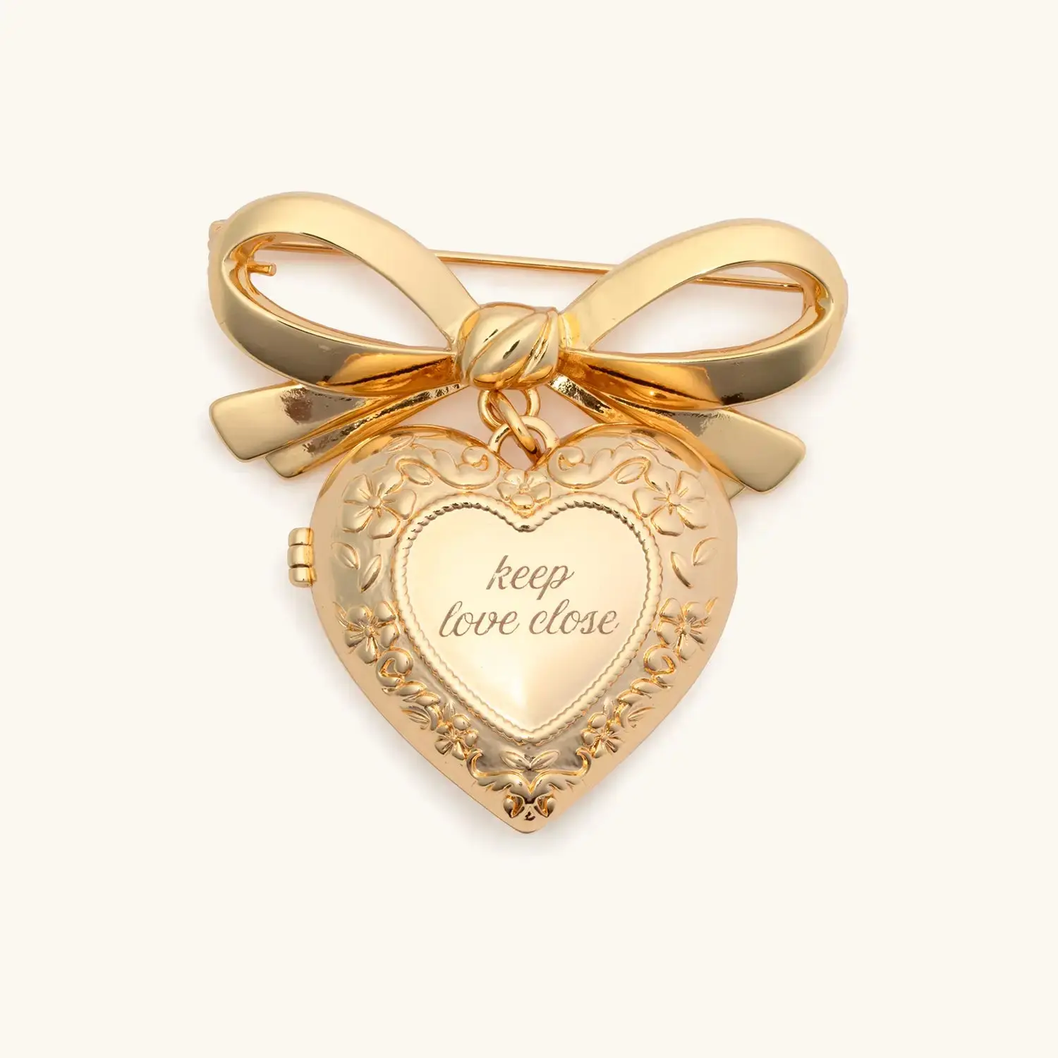  Bow Locket Brooch