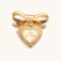  Bow Locket Brooch