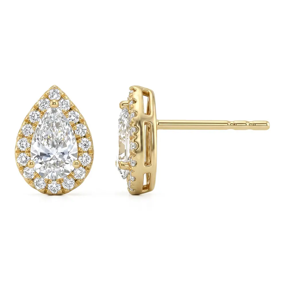 1.33ct 14K Yellow Gold Lab Grown Diamond Earrings