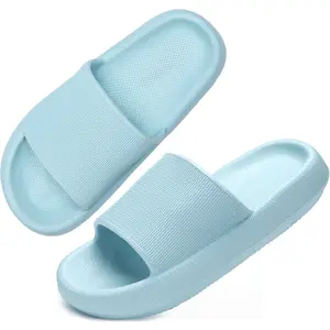 Cloud Slippers for Women and Men, Super Soft with Anti-Skid Sole. These ultra-comfortable, thick sole slides are perfect for indoor and outdoor use, providing ultimate comfort, support, and slip resistance. Ideal for lounging, beach trips, and showers.