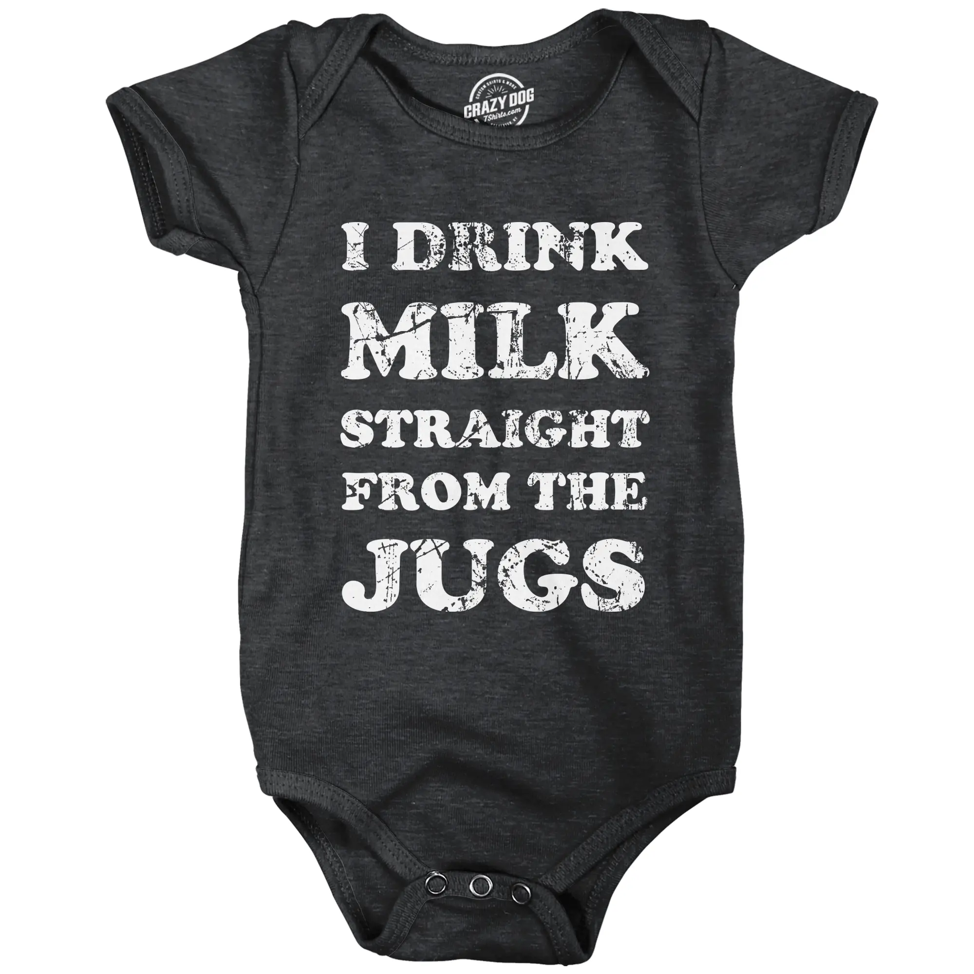 I Drink Milk Straight From The Jugs Baby Bodysuit Funny Breast Feeding Jumper for Infants Funny Baby Onesies Mother's Day Clothes for Baby Funny Sarcastic Onesie Novelty Onesie Black -