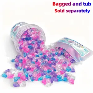 5-In-1 Laundry Beads, Scented Detergent Balls, Fragrance Detergent Beads, 30/50/80/100 Count, Liquid Soap, Travel-Friendly, Eco-Clean, Softening, Strong Stain Removal, Ideal for Home & Travel