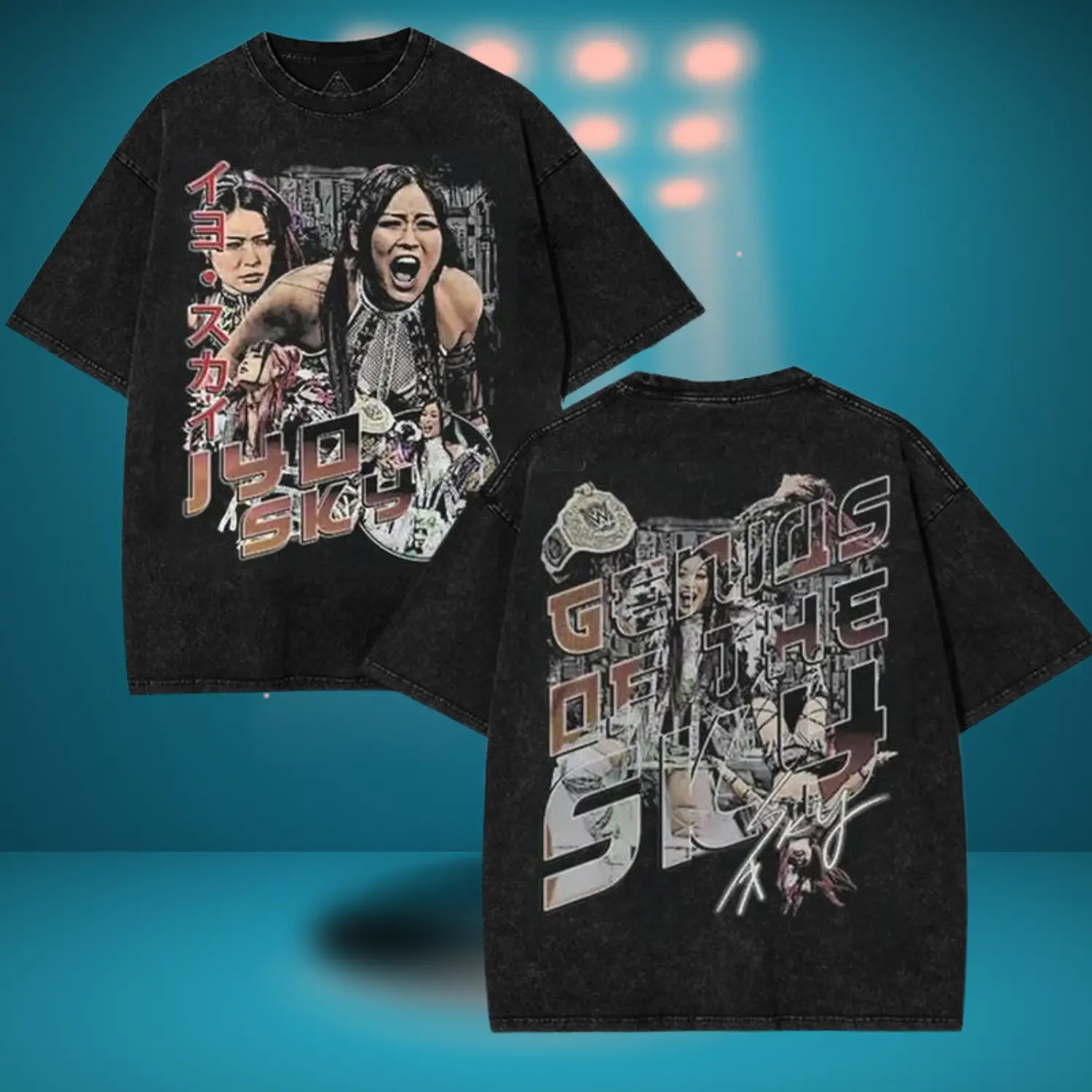 IYO SKY "GENIUS OF THE SKY" WWE Unisex T-Shirt, IYO SKY t-shirt, Io Shirai shirt, WWE superstar tee, Genius of the Sky graphic, WWE women's division merch, Japanese wrestler apparel For Menswear For Womenswear Graphic Tees Streetwear