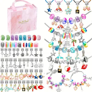 DIY Jewelry Making Kit, 171pcs/set Colorful Beads & Charms & Beading & Jewelry Making Accessories, Jewelry Making Supplies for Bracelet Necklace Earrings, Beaded Jewelry, Stackable Bead
