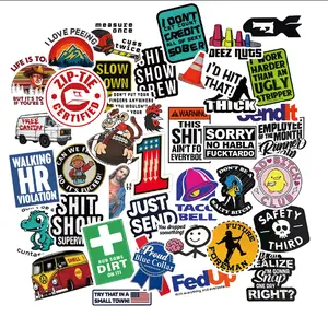 50/100/200/300pcs Hard Hat Random Stickers - High Quality PVC, Waterproof, Easy to Use, Suitable for Various Applications