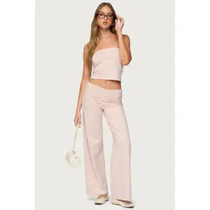 Lilah Striped Fold Over Pants