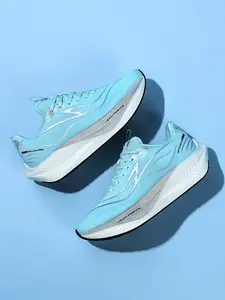 Couple Style Professional Marathon Running Shoes Breathable Woven Mesh Thick Bottom Heightening Carbon Plate Boost Daily Jogging Commute Sports Shoes