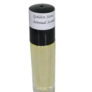 Golden Sand Unisex Body Oil Roll-On - Caramel, Oud, Amber, Balsamic, Vanilla, Aroma - 10 ml & 40 ml - Alcohol Free - Single Item