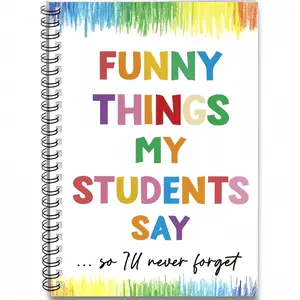 Teacher Spiral Notebook with 50 Pages of Ruled Journal, Ideal for Recording Student Quotes, Perfect Teacher Gift and School Supply, Interactive Notebook Color