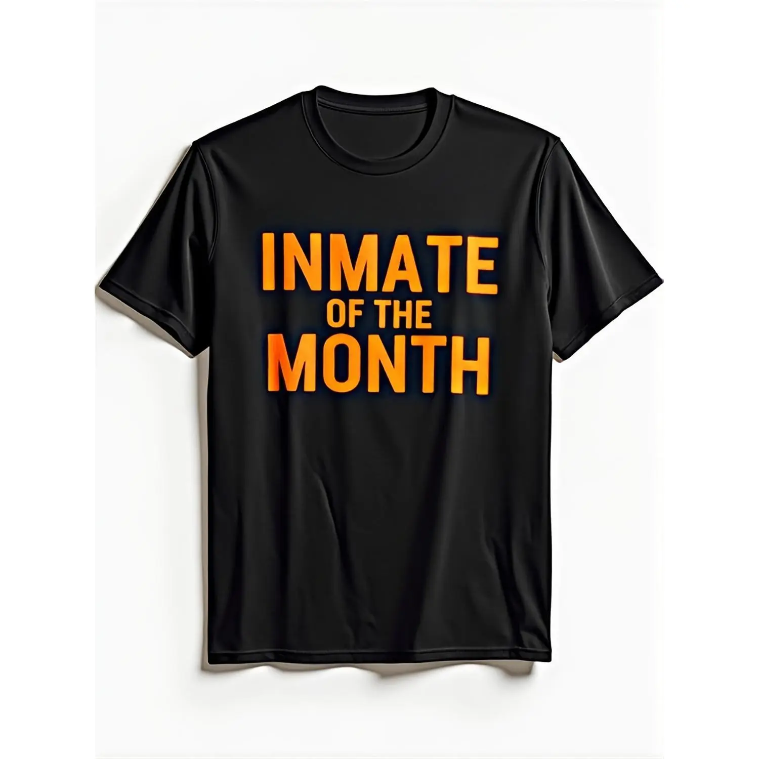 Women's Crew Neck Short-Sleeve Oversized Graphic Print T-Shirt - Jail Humor Top, Halloween Prison Party Costume, Retro Casual Streetwear, Unisex Adult Gift Tee, All Seasons Wear