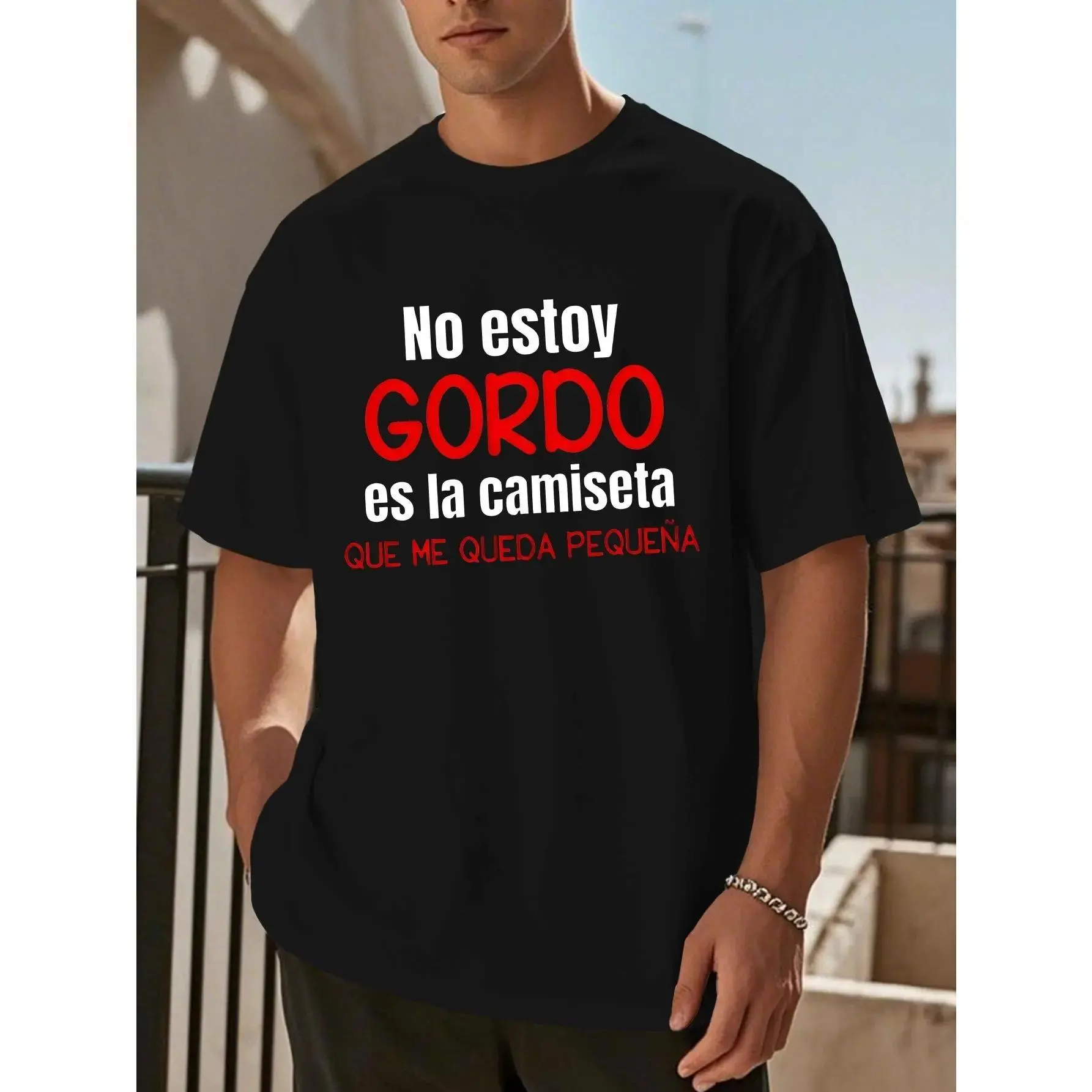 No Estoy Gordo Es La Camiseta Que Me Queda Pequeña Funny Spanish Tee 🔥 Unisex Latino Graphic T-Shirt