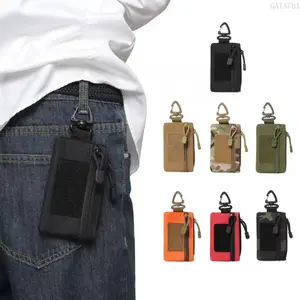 Outdoor Hiking Mini Waist Pouch Portable Zipper Storage Bag Multi-purpose Key Coin Sundries Organizer Lightweight Casual Waist Bag for Climbing Travel Daily Outdoor Use