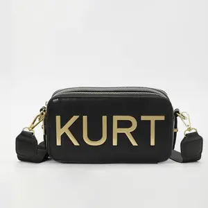 Fashion Letter Print Crossbody Shoulder  for Women, Dual Zipper Closure, Versatile Everyday , Casual Trendy ,Lightweight and Luxurious Commuter  for All Seasons, Daily Commuter Purse bag Colorblock Puff Style Studded Leather Double-Sided Tote