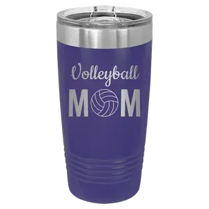 Mom Volleyball2 20 oz Tumbler | Purple