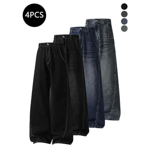 Black + Black & Gray + Dark Blue + Vintage Blue