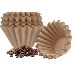Basket Coffee Paper Filter, High Quality 50pcs/100pcs Pour over Disposable Filter Paper, Coffee Brewing Dripper Filter Paper for Home Kitchen Coffee Shop Paper Material, Coffee Filters